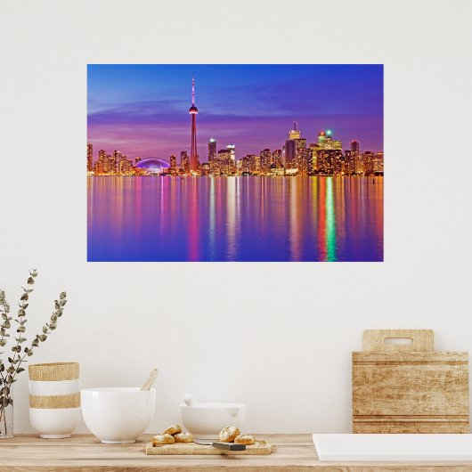 Poster Toronto Skyline à Dusk (Cuisine)