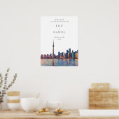 Poster Toronto Skyline Wedding Welcome Sign (Cuisine)
