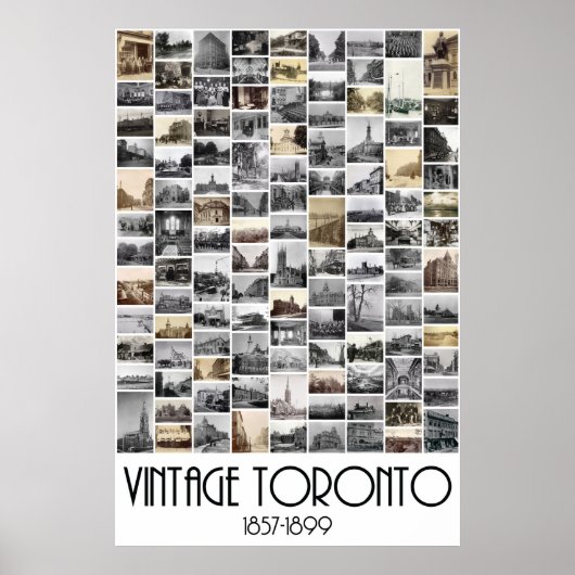 Poster Toronto vintage : Photographies de 1857-1899 (Devant)