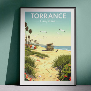 Poster Torrance Californie vintage