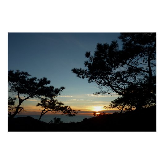 Poster Torrey Pine Sunset III Paysage californien (Devant)