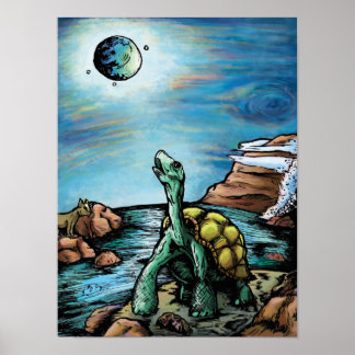 Poster Tortoise des Galapagos