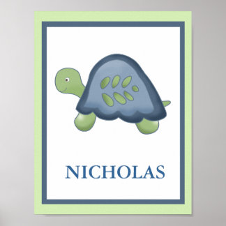 POSTER TORTTLE REEF TORTOISE NOM PERSONNALISÉ IMPRIMER