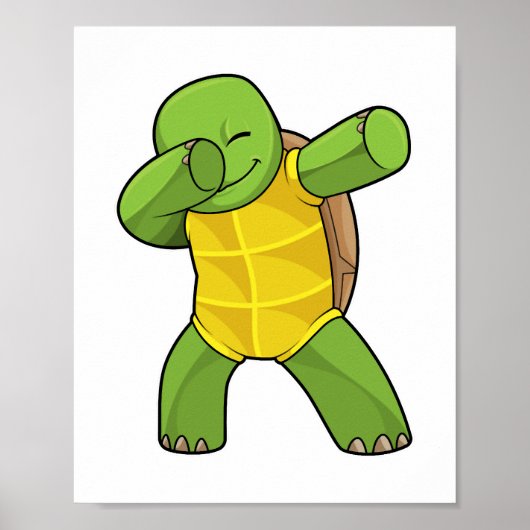 Poster Tortue À Hip hop Dance Dab (Devant)