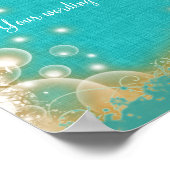 Poster Tortue à thème de plage mariage 8 x 10 (Coin)