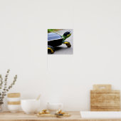 Poster Tortue avec coquille métallique Concept Art (Cuisine)