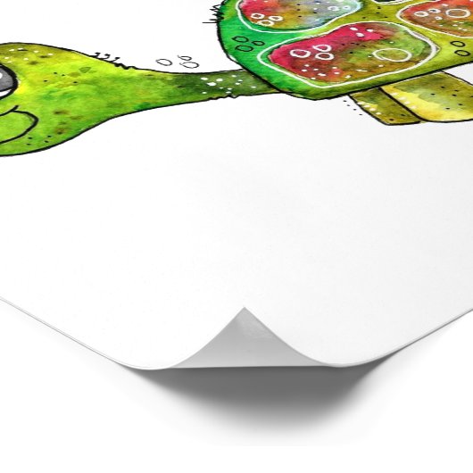 Poster Tortue blanche (Coin)