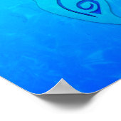 Poster Tortue bleue (Coin)