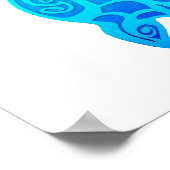 Poster Tortue bleue (Coin)