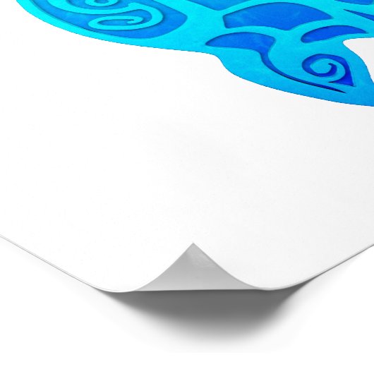 Poster Tortue bleue (Coin)