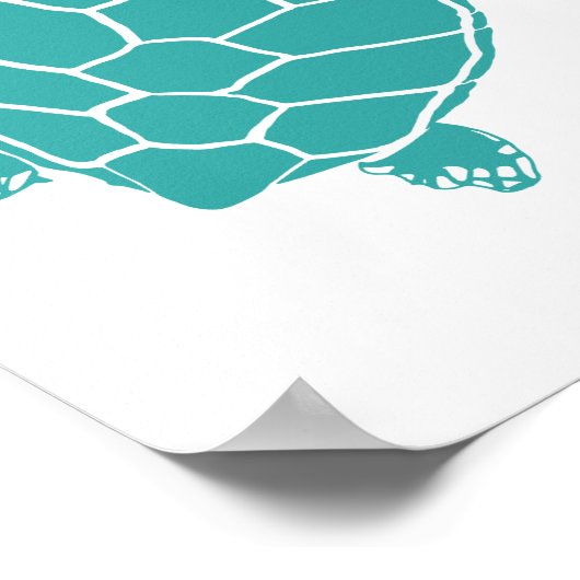 Poster Tortue bleue (Coin)