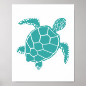 Poster Tortue bleue (Devant)