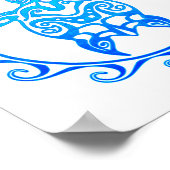 Poster Tortue bleue Aruba (Coin)