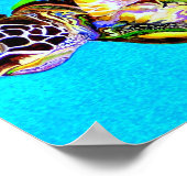 Poster tortue colorée (Coin)