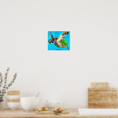 Poster tortue colorée (Cuisine)