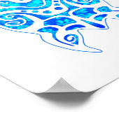 Poster Tortue cool (Coin)