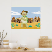 Poster Tortue cowboy (Cuisine)