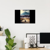 Poster Tortue dans le désert "En avant" (Bureau à domicile)