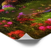 Poster Tortue de fantaisie et lune (Coin)