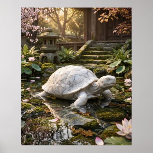 Poster Tortue de marbre Calme côtier (Devant)