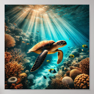 Poster Tortue de mer