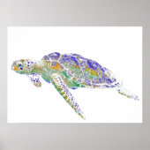 Poster Tortue de mer (Devant)