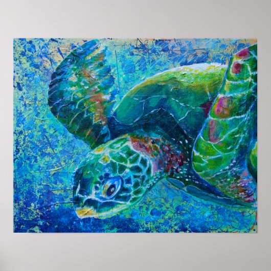 Poster Tortue de mer (Devant)