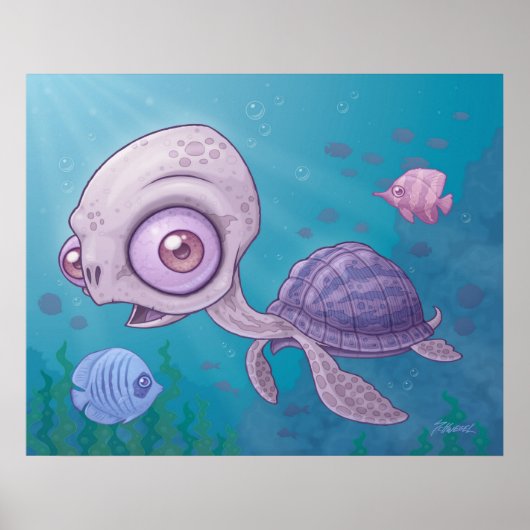 Poster Tortue de mer (Devant)