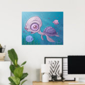 Poster Tortue de mer (Bureau à domicile)