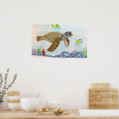 Poster tortue de mer (Cuisine)