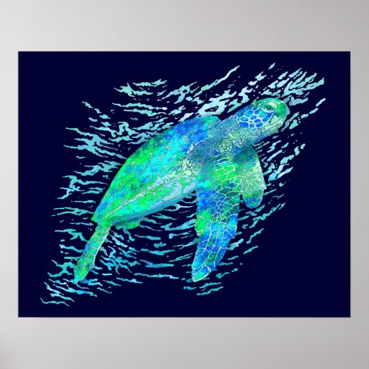 Poster Tortue de mer (Devant)