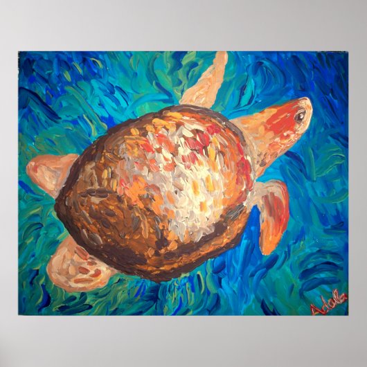 Poster "Tortue de mer" (Devant)