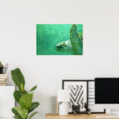 Poster Tortue de mer (Bureau à domicile)