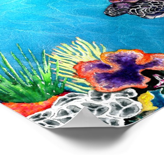 Poster Tortue de mer (Coin)