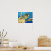Poster Tortue de mer à tête noire (Cuisine)