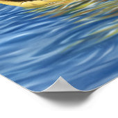 Poster Tortue de mer à tête noire stylisée (Coin)