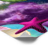 Poster Tortue de mer amicale en mer (Coin)