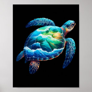 Poster Tortue de mer Animaux Jours des terres Femmes Homm