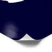 Poster Tortue de mer bleue et blanche (Coin)