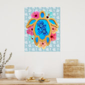 Poster Tortue de mer d'Aloha Honu (Cuisine)