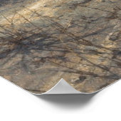 Poster Tortue de mer dans de l'eau bleu clair (Coin)