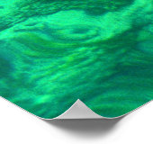 Poster Tortue de mer de Honu hawaïenne (36 po x 24 po) (Coin)