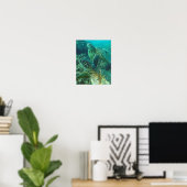 Poster Tortue de mer d'Hawaii (Bureau à domicile)