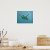 Poster Tortue de mer en habitat naturel (Cuisine)