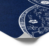 Poster Tortue de mer hawaïenne blanche sur mariage de pla (Coin)