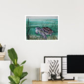 Poster Tortue de mer Hawksbill (Bureau à domicile)