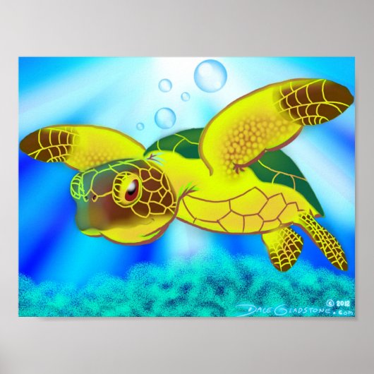 Poster Tortue de mer Imprimer 12b (Devant)