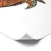 Poster Tortue de mer Totem animal (Coin)