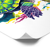 POSTER TORTUE DE MER UN JOUR D'ÉTÉ (Coin)