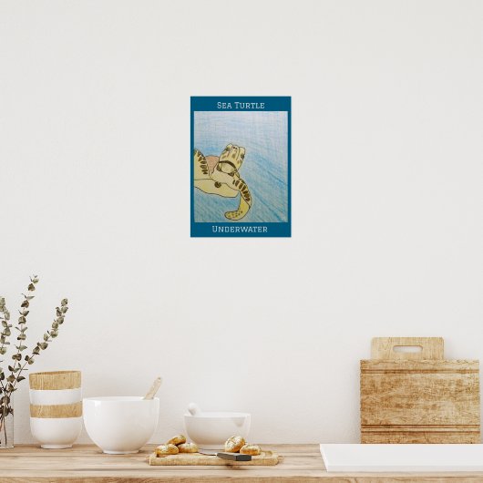 Poster Tortue de mer verte (Cuisine)